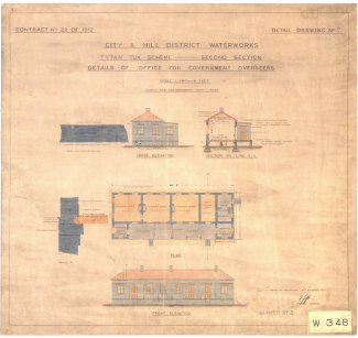 TTT Overseers site office drawing (source Water Supplies Department)